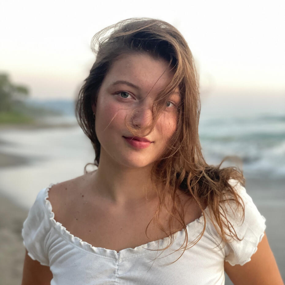 Owner smiling to the camera.